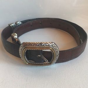Leather and Metal Belt
